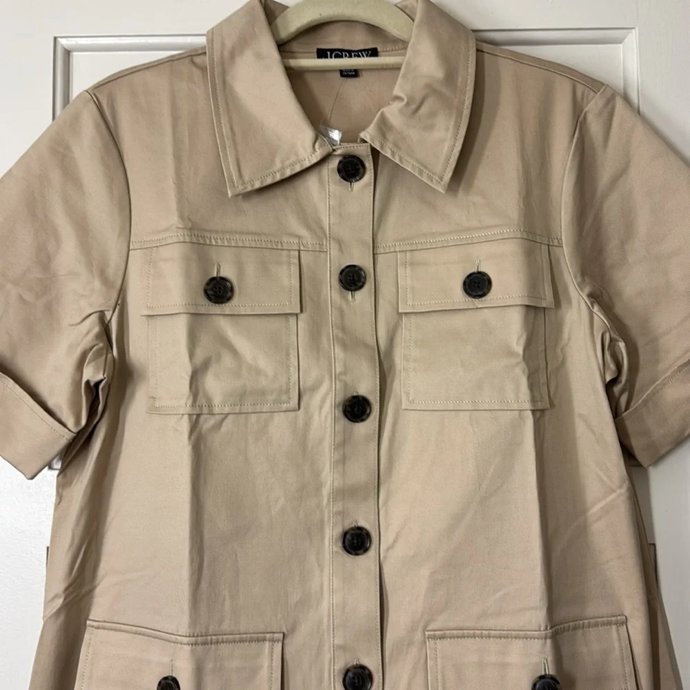 J.Crew Gamine shirtdress in stretch twill BY836